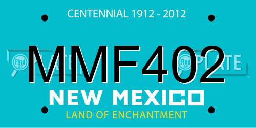 MMF402 New Mexico License Plate