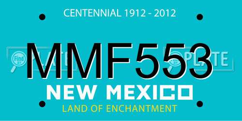 MMF553 New Mexico License Plate