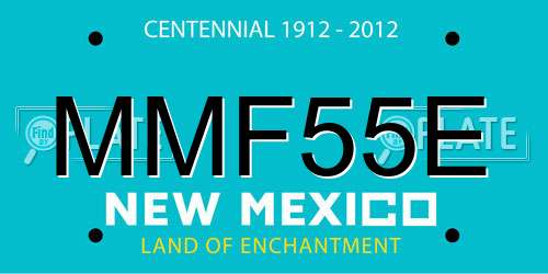MMF55E New Mexico License Plate