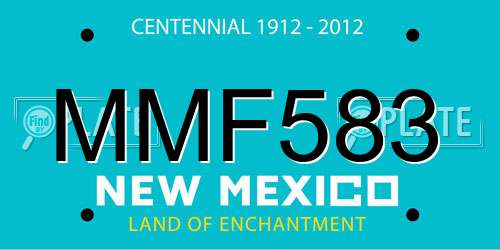 MMF583 New Mexico License Plate