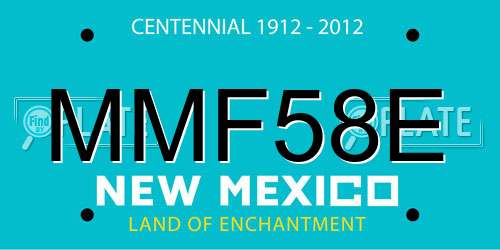 MMF58E New Mexico License Plate