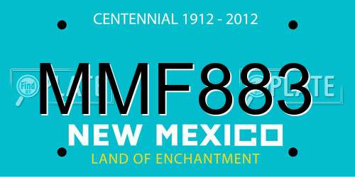 MMF883 New Mexico License Plate