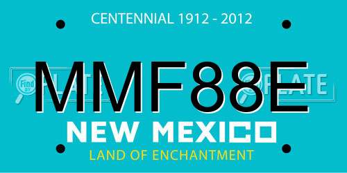 MMF88E New Mexico License Plate