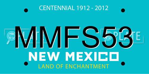 MMFS53 New Mexico License Plate