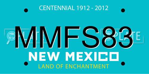 MMFS83 New Mexico License Plate