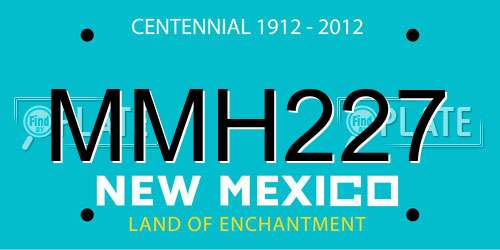 MMH227 New Mexico License Plate
