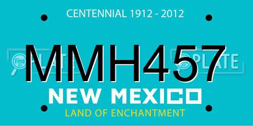 MMH457 New Mexico License Plate