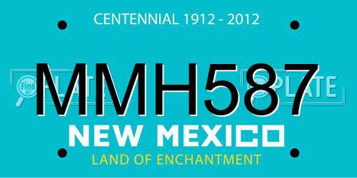 MMH587 New Mexico License Plate