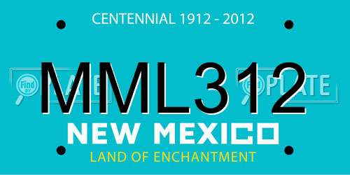 MML312 New Mexico License Plate
