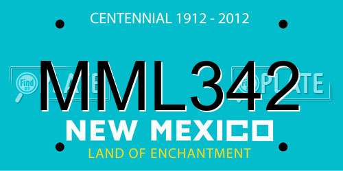 MML342 New Mexico License Plate