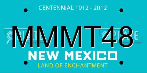 MMMT48 New Mexico License Plate