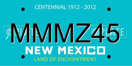 MMMZ45 New Mexico License Plate