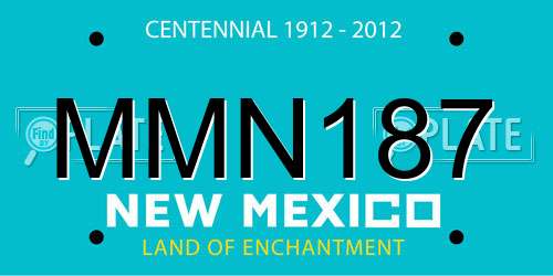 MMN187 New Mexico License Plate