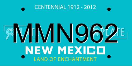 MMN962 New Mexico License Plate
