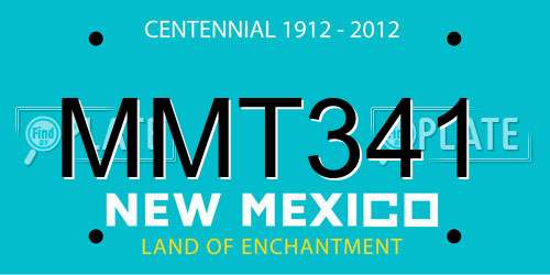 MMT341 New Mexico License Plate
