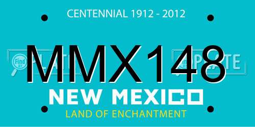 MMX148 New Mexico License Plate