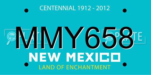 MMY658 New Mexico License Plate