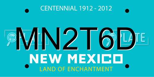 MN2T6D New Mexico License Plate