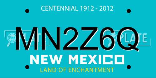 MN2Z6Q New Mexico License Plate