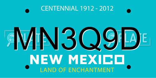 MN3Q9D New Mexico License Plate