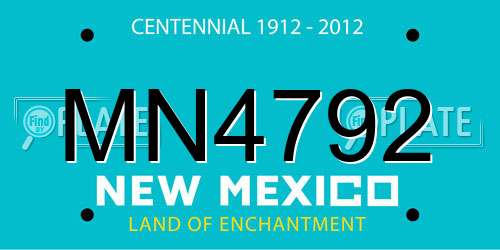 MN4792 New Mexico License Plate