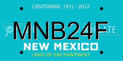 MNB24F New Mexico License Plate