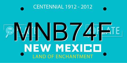 MNB74F New Mexico License Plate