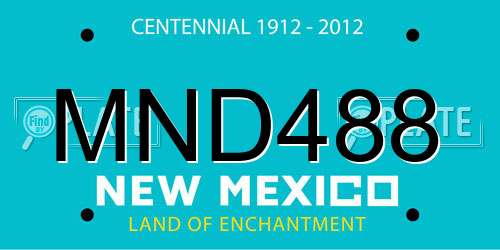 MND488 New Mexico License Plate