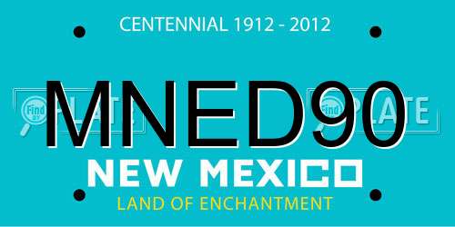 MNED90 New Mexico License Plate