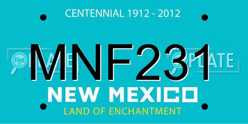 MNF231 New Mexico License Plate