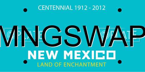 MNGSWAP New Mexico License Plate