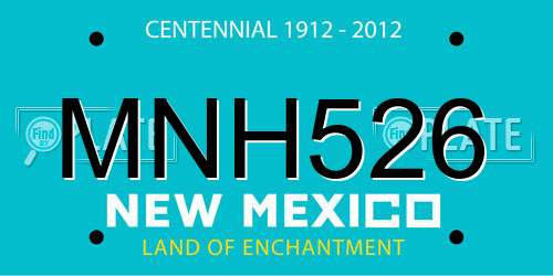 MNH526 New Mexico License Plate