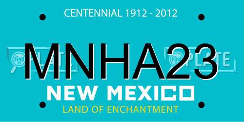 MNHA23 New Mexico License Plate