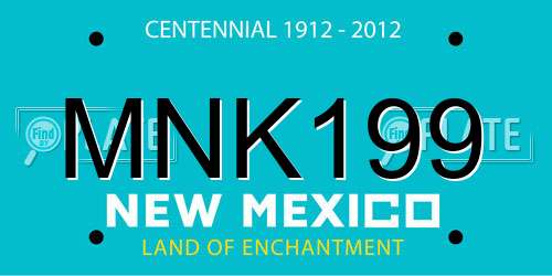MNK199 New Mexico License Plate