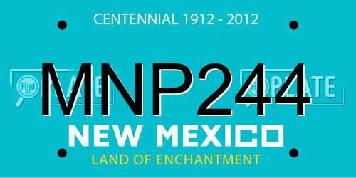 MNP244 New Mexico License Plate