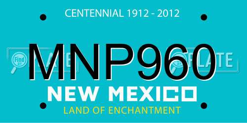 MNP960 New Mexico License Plate