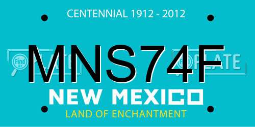 MNS74F New Mexico License Plate