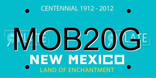 MOB20G New Mexico License Plate