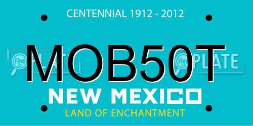 MOB50T New Mexico License Plate