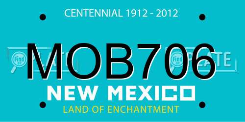 MOB706 New Mexico License Plate