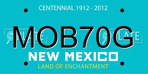 MOB70G New Mexico License Plate
