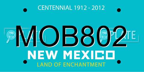 MOB802 New Mexico License Plate