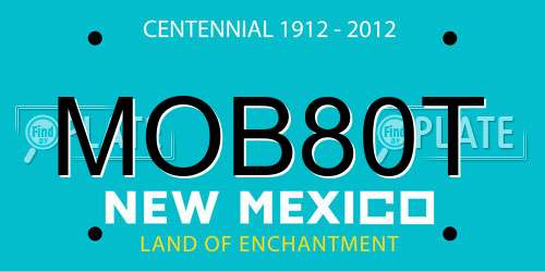 MOB80T New Mexico License Plate