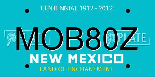 MOB80Z New Mexico License Plate