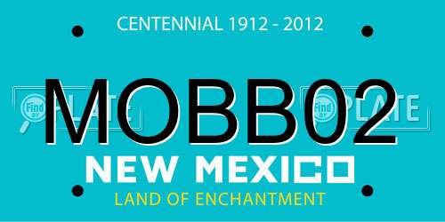 MOBB02 New Mexico License Plate