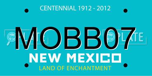 MOBB07 New Mexico License Plate