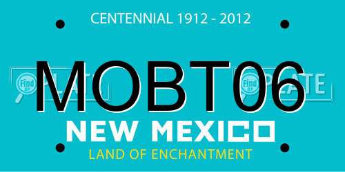 MOBT06 New Mexico License Plate