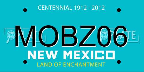 MOBZ06 New Mexico License Plate