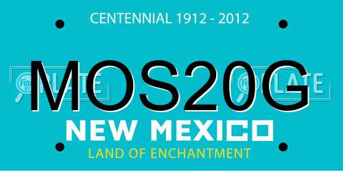 MOS20G New Mexico License Plate