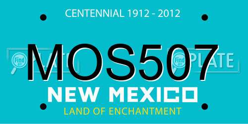 MOS507 New Mexico License Plate